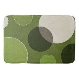 Green Gray Polka Dot Abstrakt  Badematte