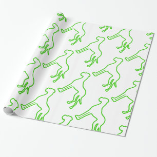 Green Great Dane Geschenkpapier