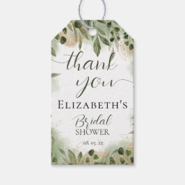 Green Green Gold Script Calligraphy Vielen Dank Geschenkanhänger