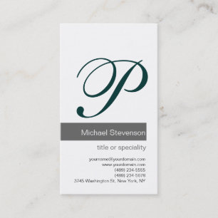 Green Grey Black White Consultant Carte de visite
