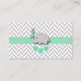 Green Grey Elephant Baby Shower Buy Request Begleitkarte