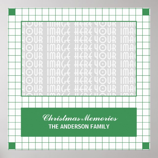 Green Grid Foto Poster (Vorne)