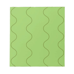 Green Groovy Wavy Line Abstrakt Modernes Minimalis Notizblock