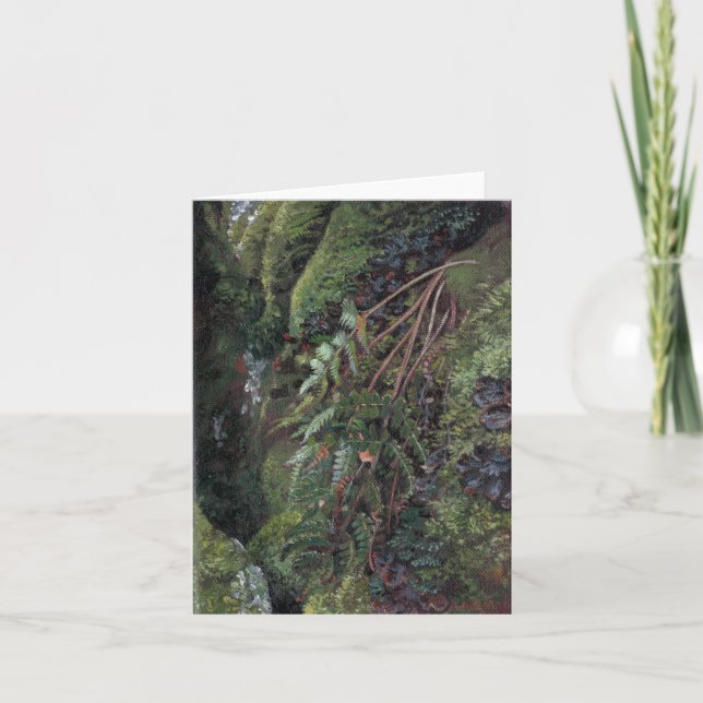 'Green Grotto' note card print Karte (Vorderseite)