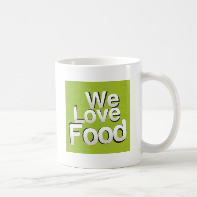 Green Grub Club: Wir hören Lebensmitteldesign Kaffeetasse (Rechts)