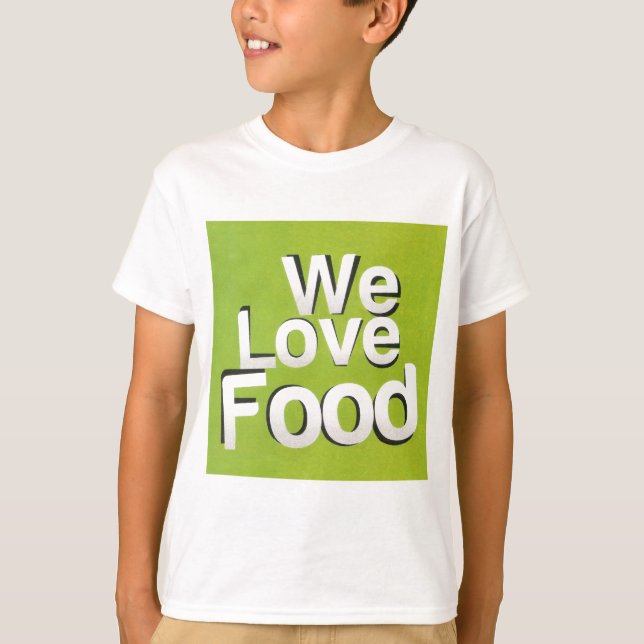 Green Grub Club: Wir hören Lebensmitteldesign T-Shirt (Vorderseite)