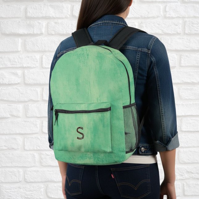 Green Grunge Aesthetic Bedruckter Rucksack (Von Creator hochgeladen)