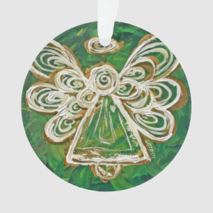 Green Guardian Angel Cadeau Ornement de vacances