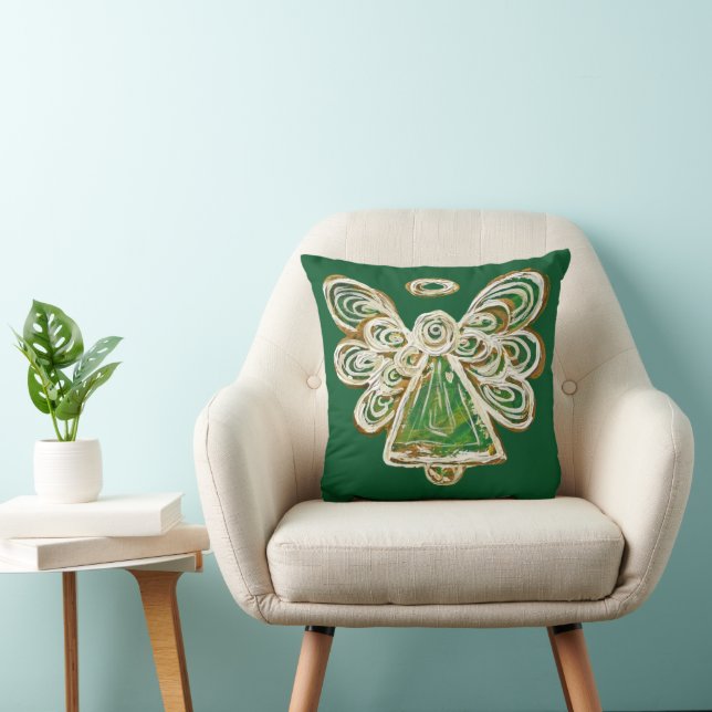 Green Guardian Angel Decorative Art Throw Kissen (Stuhl )