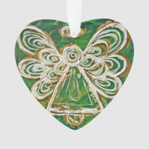 Green Guardian Angel Gabe Holiday Ornament