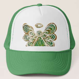 Green Guardian Engel Custom Art Hat oder Cap Truckerkappe