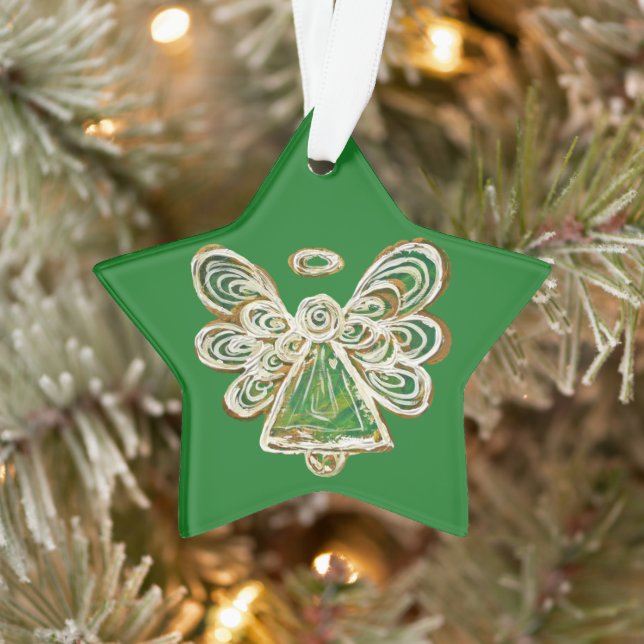Green Guardian Engel Weihnachtszauberer Anhänger Ornament (Baum)