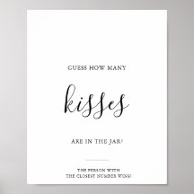 Green Guess Wie viele Kisses Brautparty Game