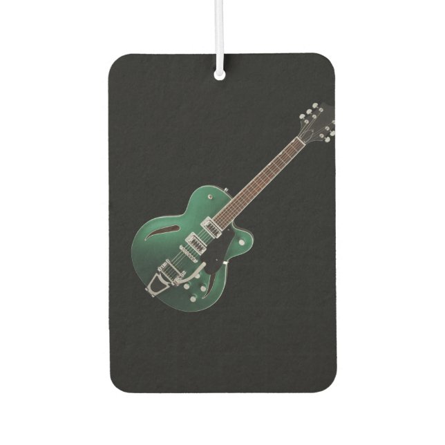 Green Guitar Air Freshener Autolufterfrischer (Vorderseite)
