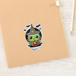 Green Halloween Hexe Aufkleber