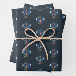 Green Halloween Hexe Geschenkpapier Set