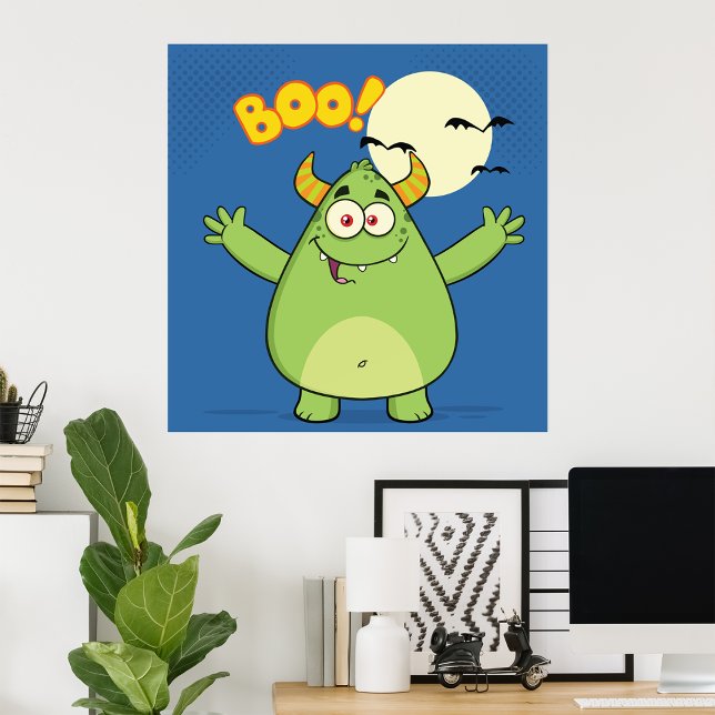 Green Halloween Monster Poster (Von Creator hochgeladen)