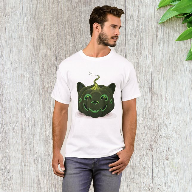Green Halloween Pumpkin T-Shirt (Von Creator hochgeladen)