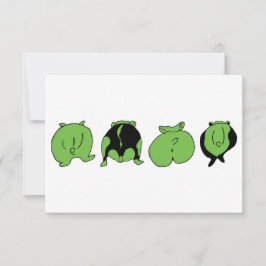 Green Hamster Hintern Dankeskarte