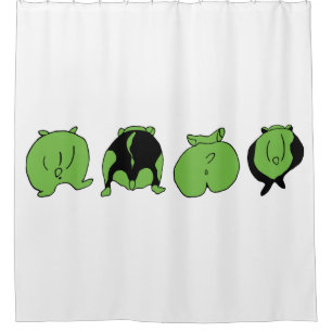 Green Hamster Hintern Duschvorhang