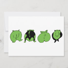 Green Hamster Hintern Feiertagskarte