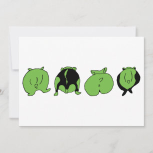 Green Hamster Hintern Feiertagskarte