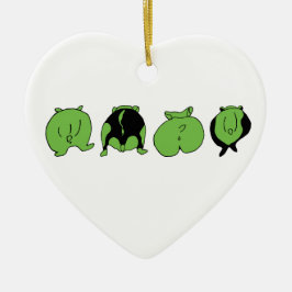 Green Hamster Hintern Keramik Ornament