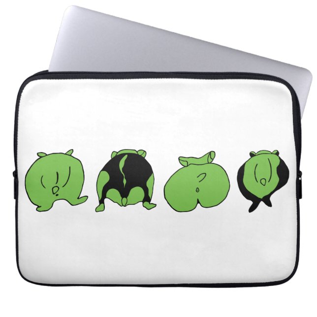 Green Hamster Hintern Laptopschutzhülle (Vorderseite)