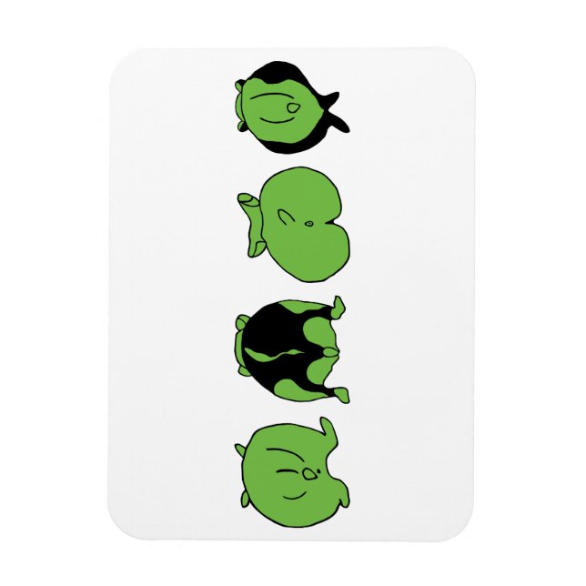 Green Hamster Hintern Magnet (Vertikal)