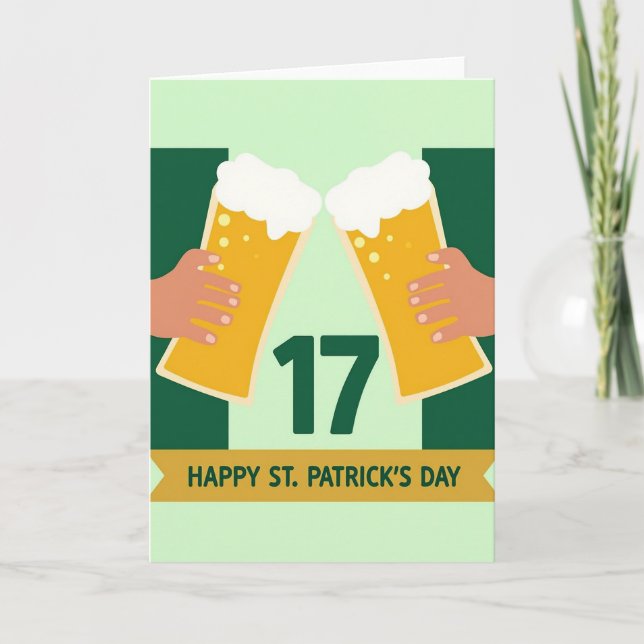Green Hands Toast Pattern Card Karte (Vorderseite)