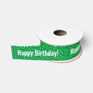 Green Happy Birthday Ripsband