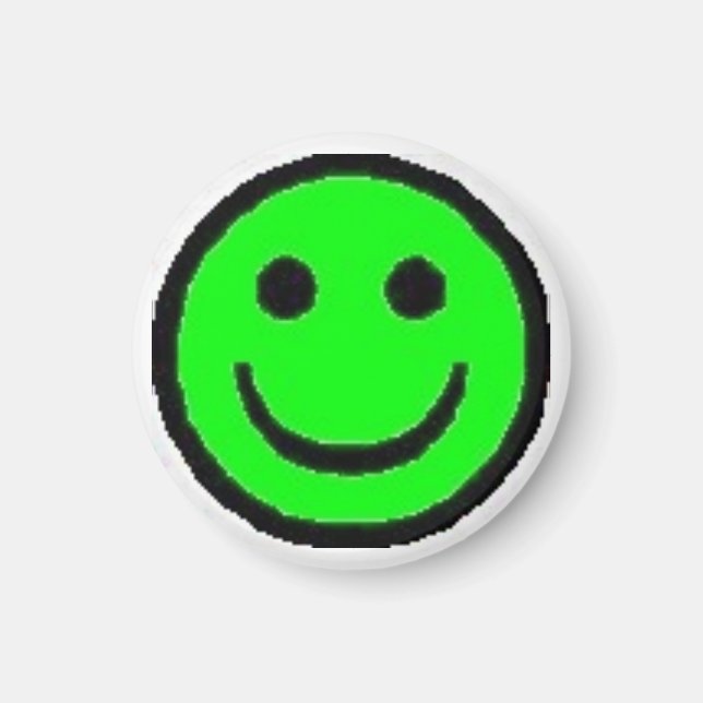 Green Happy Face Magnet (Vorne)