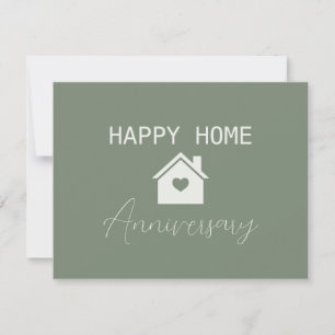 Green Happy Zuhause Anniversary Real Anwesen Karte