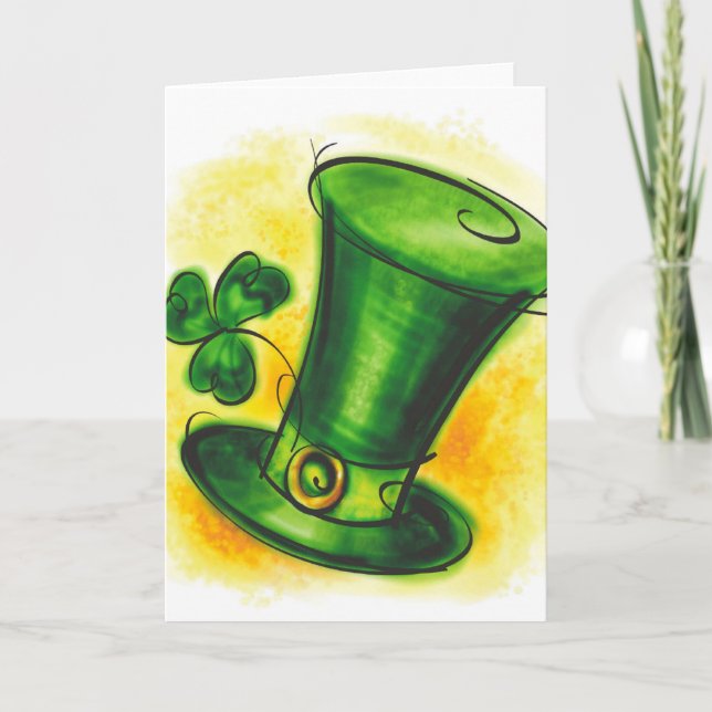 Green Hat Grußkarte Karte (Vorderseite)