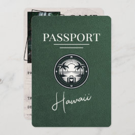 Green Hawaii Passport Save the Date