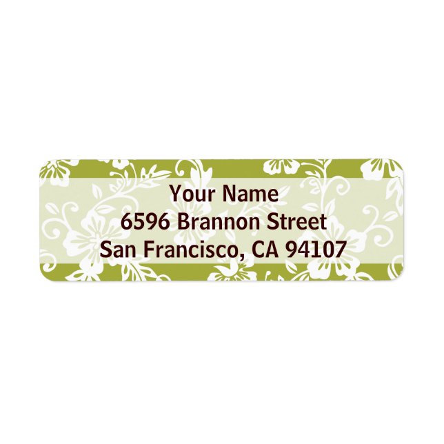 Green Hawaiian Address Labels (Vorne)