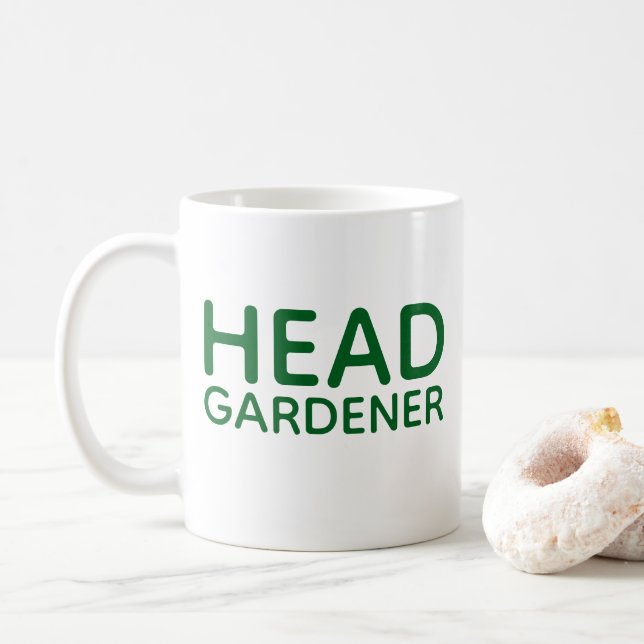 Green Head Gardener Kaffee Tasse (Mit Donut)