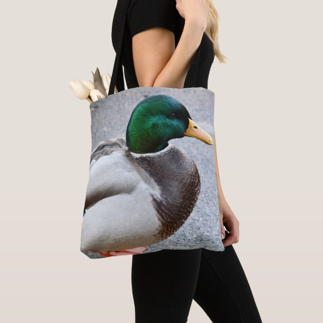 Green Headed Mallard Drake Tasche (Von Nahem)