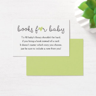 Green Heart Apportez un Baby shower de demande de 