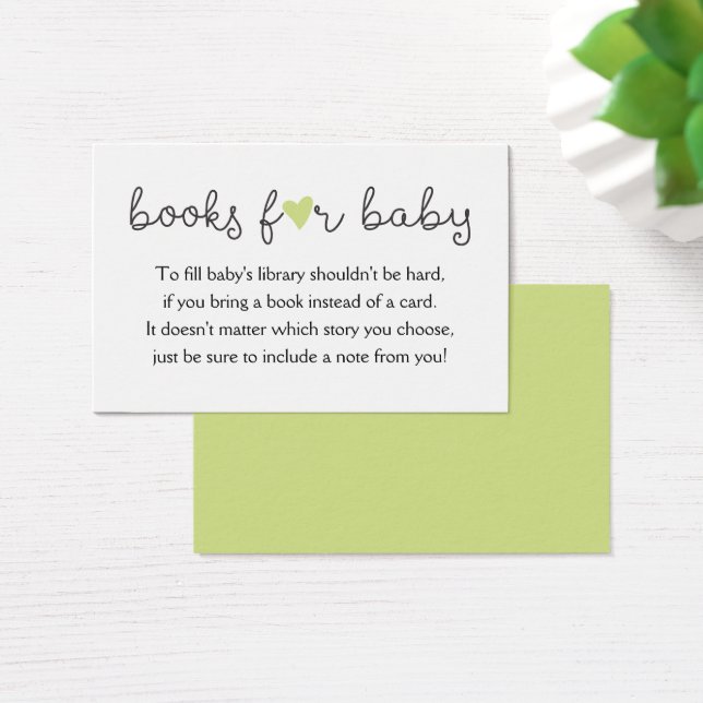 Green Heart Apportez un Baby shower de demande de  (Bureau)