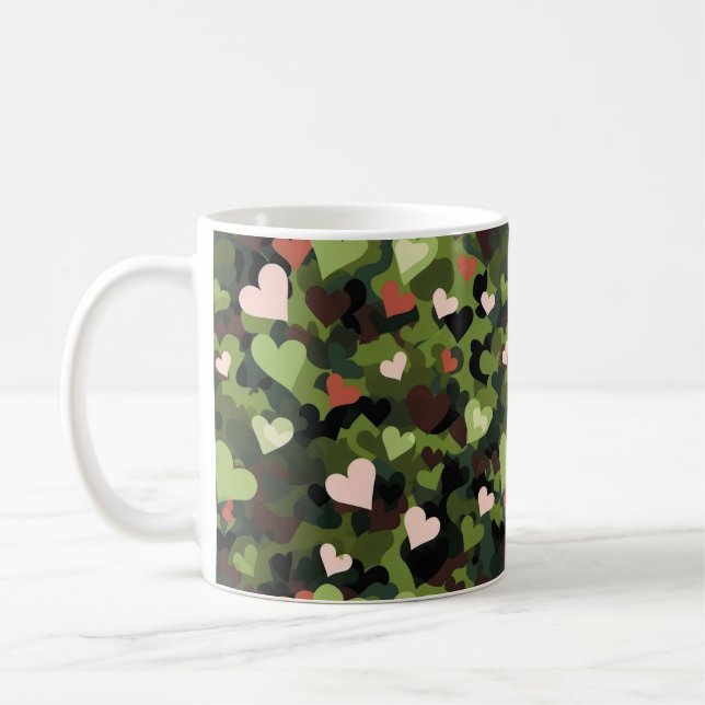 Green Heart Camouflage Kaffeetasse (Links)