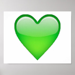 Green Heart - Emoji Poster