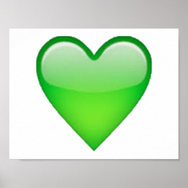 Green Heart - Emoji Poster (Vorne)