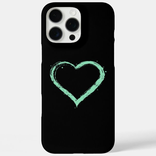 Green Heart Essential iPhone 16 Pro Max Hülle (Rückseite)