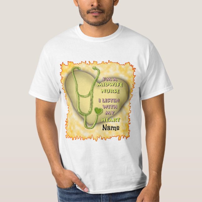 Green Heart Midfrau Nurse T-Shirt (Vorderseite)