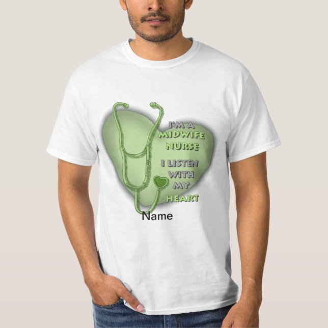 Green Heart Midfrau Nurse T-Shirt (Vorderseite)