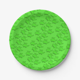 Green Helicopter Birthday Pappteller