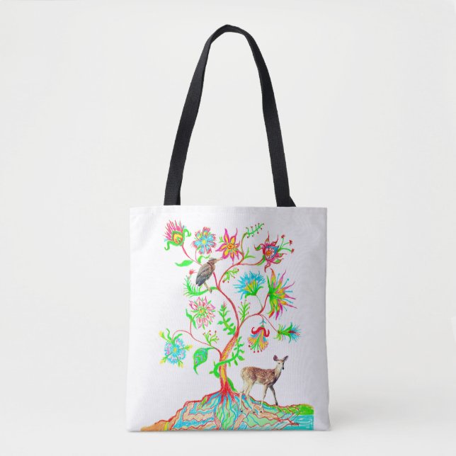 Green Heron and Deer Tasche (Vorderseite)