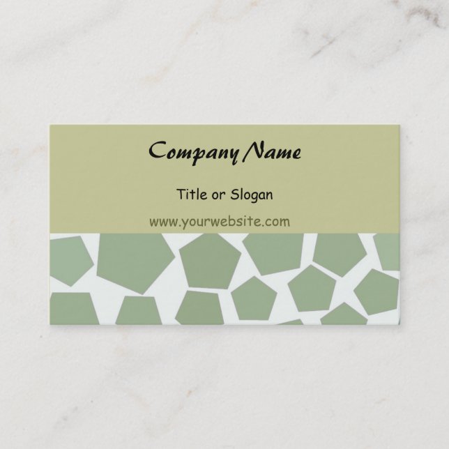 Green Hexagon Business Design Visitenkarte (Vorderseite)