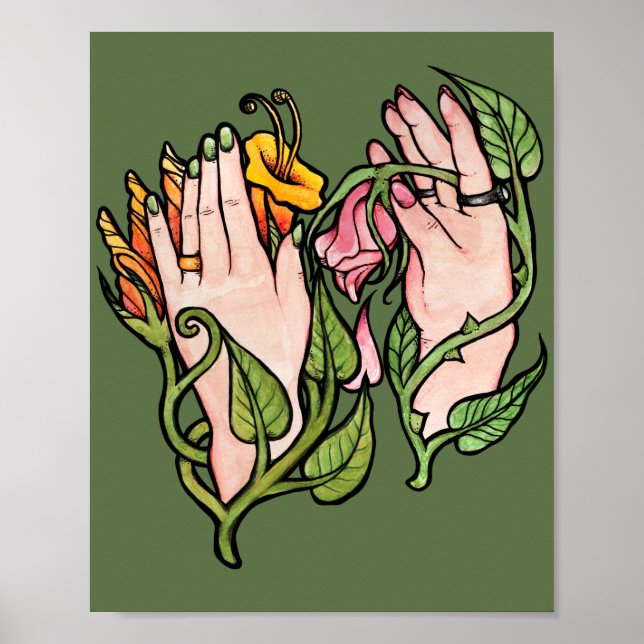 Green Hexe Magick Poster (Vorne)